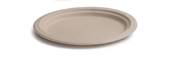 Plato Oval (50un) Crema Caña azucar 26x20 cm