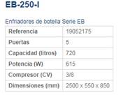 Enfriador Botellas EB-250-I 5P EDENOX