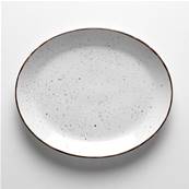 Fuente oval 31 cm Dots Blanco