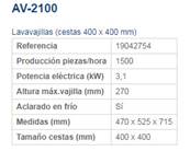 Lavavasos AV-2100 Cesta 400x400 EDENOX