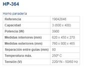 Horno Panaderia HP-364 (3 parrilas) EDENOX