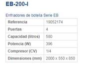 Enfriador Botellas EB-200-I 4P EDENOX